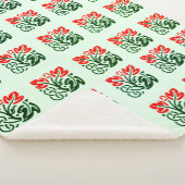 Couverture Sherpa Floral Damask Sherpa Blanket (3/4)