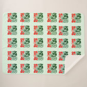 Couverture Sherpa Floral Damask Sherpa Blanket (Devant (Horizontal))