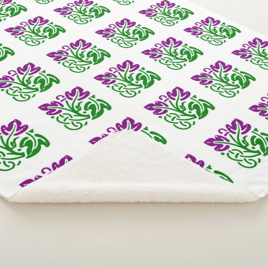 Couverture Sherpa Floral Damask Sherpa Blanket (3/4)