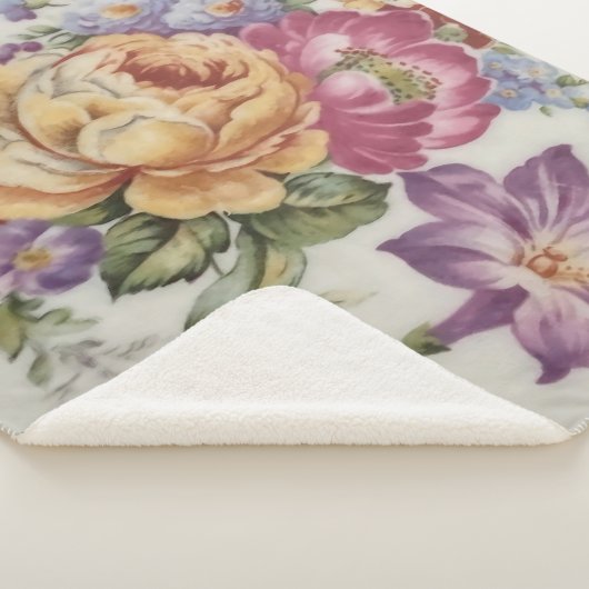 Couverture Sherpa Floral Fancy (3/4)