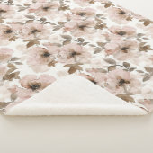 Couverture Sherpa Floral occidental rose Tan (3/4)