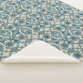 Couverture Sherpa Floral persan turquoise (3/4)