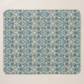 Couverture Sherpa Floral persan turquoise (Devant (Horizontal))