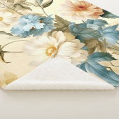 Couverture Sherpa Floral vintage (3/4)
