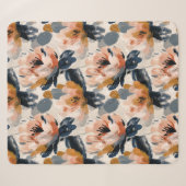 Couverture Sherpa Florale Botanique Peinte (Devant (Horizontal))