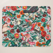 COUVERTURE SHERPA FLORALE ET OISEAUX XIV-II (Devant (Horizontal))