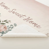 Couverture Sherpa Florale Home Sweet Home (3/4)