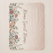 Couverture Sherpa Florale Home Sweet Home (Devant)