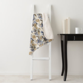 Couverture Sherpa Florale Printanière Peinte