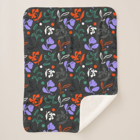 Couverture Sherpa Flore au crépuscule (Devant)