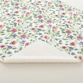 Couverture Sherpa Flore Modèle Héliotrope Fleurs (3/4)