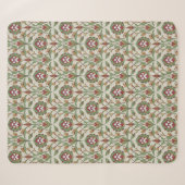 Couverture Sherpa Flore perse rouge et verte (Devant (Horizontal))