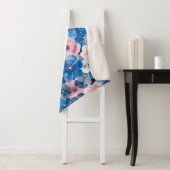 Couverture Sherpa Flore rose chic (En situation)