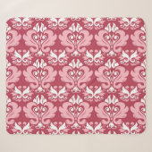 Couverture Sherpa Flore rouge : Beige pâle sans joint (Devant (Horizontal))