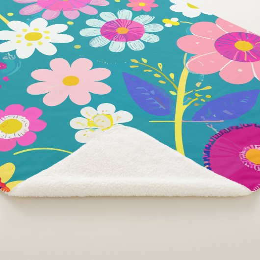 Couverture Sherpa Flore sauvage (3/4)