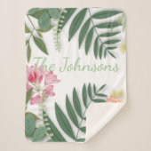 Couverture Sherpa Flore tropicale (Devant)