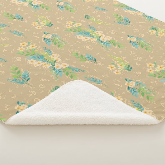 Couverture Sherpa Flores Neutras (3/4)