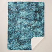 Couverture Sherpa Floresta azul sob nevasca ou vidro trincado (Devant)