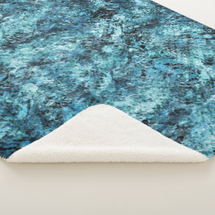 Couverture Sherpa Floresta azul sob nevasca ou vidro trincado