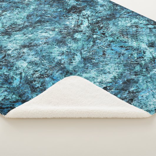 Couverture Sherpa Floresta azul sob nevasca ou vidro trincado (3/4)