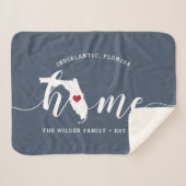 Couverture Sherpa Floride Home État Personnalisé (Devant (Horizontal))