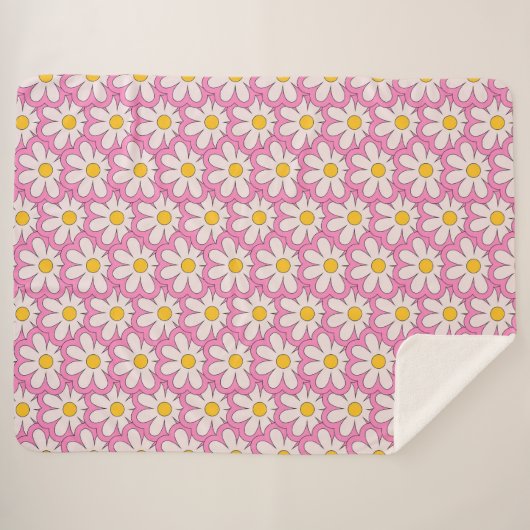 Couverture Sherpa Flower (Devant (Horizontal))