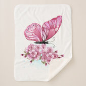 Couverture Sherpa Flower Butterfly (Devant)