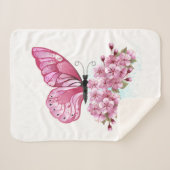 Couverture Sherpa Flower Butterfly (Devant (Horizontal))