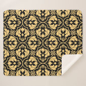 Couverture Sherpa Flower geometric pattern. Seamless vintage backgro (Devant (Horizontal))