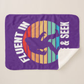 Couverture Sherpa Fluent dans Cacher et chercher Bigfoot drôle (Devant (Horizontal))