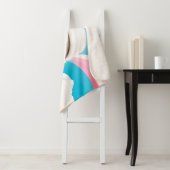 Couverture Sherpa Fluffy Dog avec Casquette blanc (En situation)