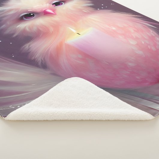 Couverture Sherpa Fluffy Rose Baby Bird (3/4)