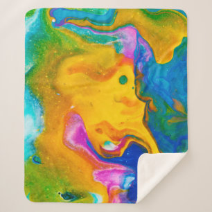 Couverture Sherpa Fluid Art. Abstrait arrière - plan coloré, papier