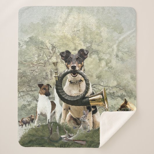 Couverture Sherpa Fluide Fox Terrier (Devant)