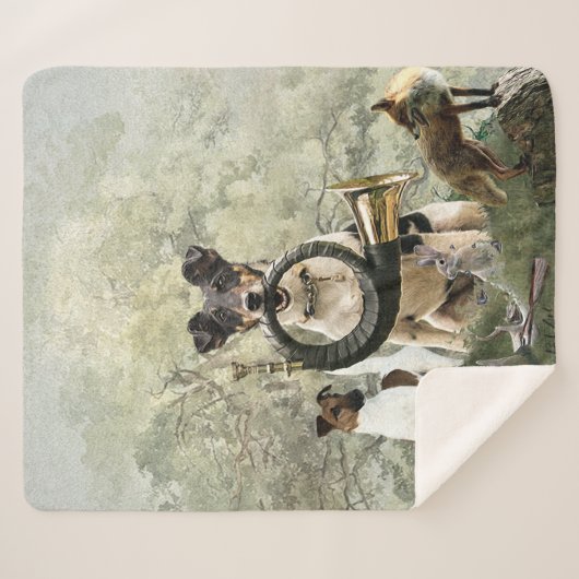 Couverture Sherpa Fluide Fox Terrier (Devant (Horizontal))