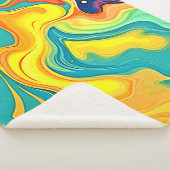 Couverture Sherpa Fluidity of Joy: Abstract Waves (3/4)