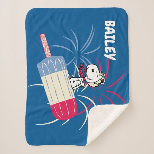 Couverture Sherpa Flying Ace Snoopy on Ice Pop (Devant)
