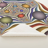 Couverture Sherpa Flying Up, Colorful, Modern, Art Fractal Abstrait (3/4)
