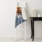 Couverture Sherpa Foal de cheval islandais jouant dans la neige amus (En situation)