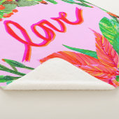 Couverture Sherpa Foliage de Noël - Amour (3/4)