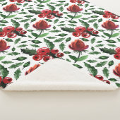 Couverture Sherpa Foliage d'hiver Holly Berries Botanique (3/4)