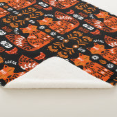Couverture Sherpa Folk Art Fox Et Hen (3/4)