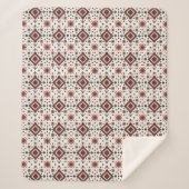 Couverture Sherpa Folk Diamond Cross Stitch Seamless Pattern (Devant)