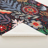 Couverture Sherpa Folk pattern, seamless textile design with bright (3/4)