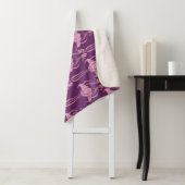 Couverture Sherpa Fond d'écran floral violet rose (En situation)