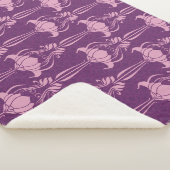 Couverture Sherpa Fond d'écran floral violet rose (3/4)