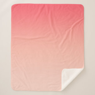 Couverture Sherpa Fond dégradé rose et pêche