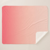Couverture Sherpa Fond dégradé rose et pêche (Devant (Horizontal))