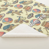 Couverture Sherpa Fond d'icônes de jouets (3/4)