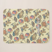 Couverture Sherpa Fond d'icônes de jouets (Devant (Horizontal))